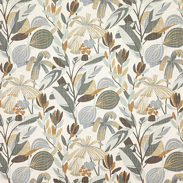 Leaf It Out Atmosphere by Carole Designer Fabric Dewdrop 100% Cotton-SSR Pakistan 12,000 WYZENBEEK DOUBLE RUBS 25" V, 13 1/2" H HD 54" - Swanky Fabrics -