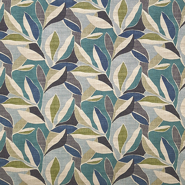 Let Them Fall Laguna by Carole Designer Fabric Dewdrop 100% Cotton Pakistan 50,000 WYZENBEEK DOUBLE RUBS 12 1/2" V, 13 1/2" H HD 54.5" - Swanky Fabrics -