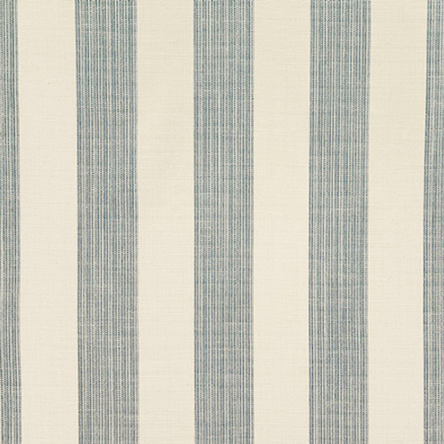 Relaxed Stripe Ocean by Carole Designer Fabric Dewdrop 57% Cotton, 35% Polyester, 8% Linen India 12,000 WYZENBEEK DOUBLE RUBS 7" H 55" - Swanky Fabrics -