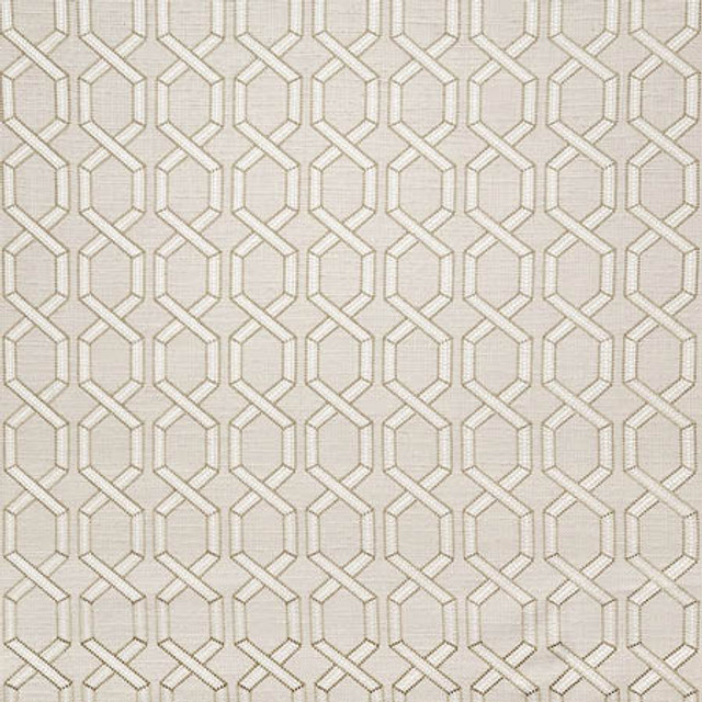 Next To Me Brass by Carole Designer Fabric Earth & Stone Base: 97% Polyester, 3% Linen. Embr: 100% Polyester India 30,000 WYZENBEEK DOUBLE RUBS 4 1/2" V, 4 1/4" H 52" - Swanky Fabrics -