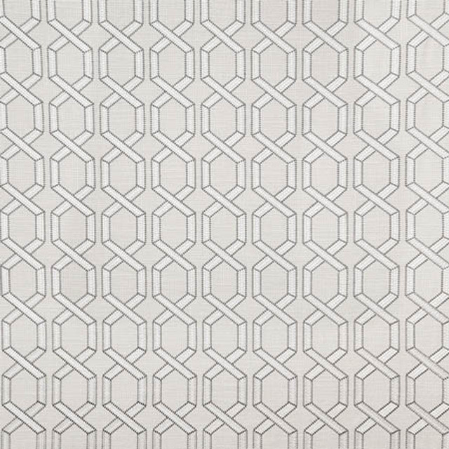 Next To Me Platinum by Carole Designer Fabric Earth & Stone Base: 97% Polyester, 3% Linen. Embr: 100% Polyester India 30,000 WYZENBEEK DOUBLE RUBS 4 1/2" V, 4 1/4" H 52" - Swanky Fabrics -