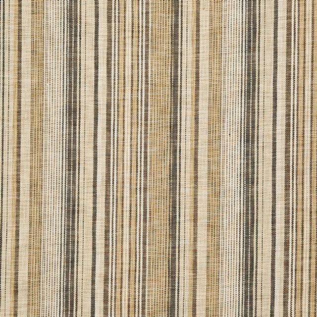 Boardwalk Stripe Toffee by Carole Designer Fabric Evergreen 100% Polyester India 33,000 WYZENBEEK DOUBLE RUBS 13 1/2" H 55" - Swanky Fabrics -