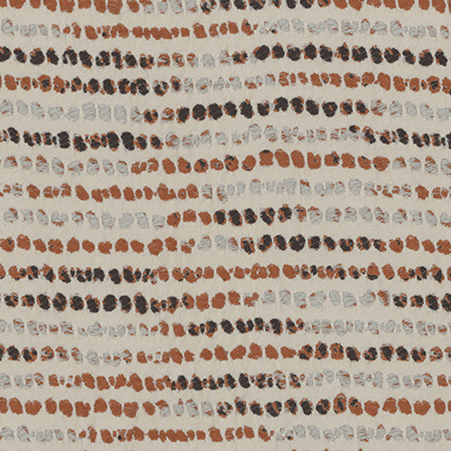 Cool Beans Rust by Carole Designer Fabric In The Details 100% Polyester India N/A 7" V, 6 5/8" H 52.75" - Swanky Fabrics -