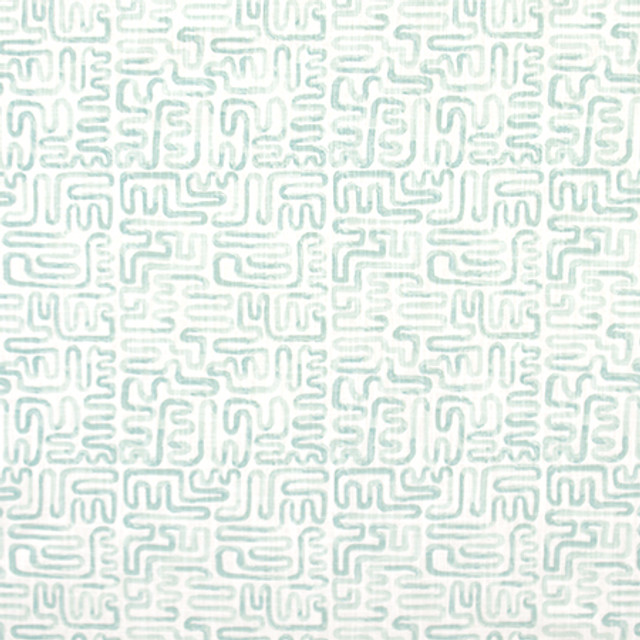 No Hesitation Water by Carole Designer Fabric Jade 100% Cotton Pakistan 30,000 Wyzenbeek Double Rubs 12 1/2" V, 9" H 54" - Swanky Fabrics -