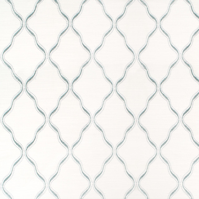 Perfect Together Seaglass by Carole Designer Fabric Jade 80% Cotton, 10% Rayon, 10% Zari India N/A 7 3/4" V, 5 1/4" H 52" - Swanky Fabrics -
