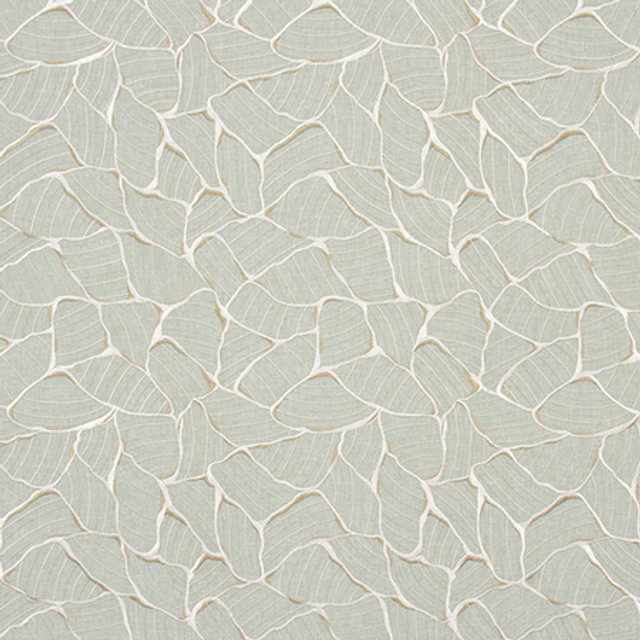 River Bridge Seafoam by Carole Designer Fabric Jade 60% Polyester, 30% Cotton, 10% Linen India N/A 15 3/8" V, 11 3/8" H 52" - Swanky Fabrics -