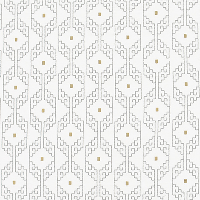 Our Corner Dove by Carole Designer Fabric Moonstone 75% Cotton, 25% Spun Polyester India N/A 5" V, 5 3/4" H 52" - Swanky Fabrics -