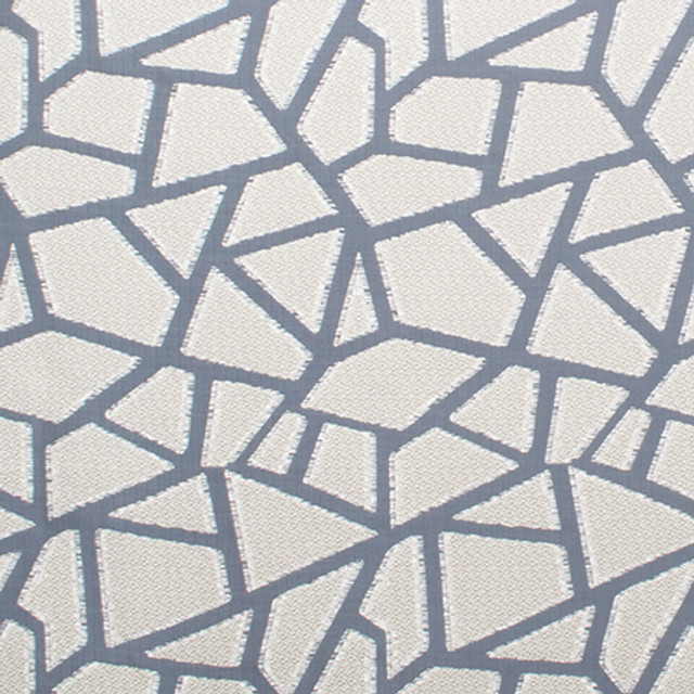 All Angles Delft by Carole Designer Fabric Radiance 100% Polyester Turkey N/A 18" V, 10" H 58" - Swanky Fabrics -