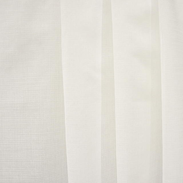 Aspire Ecru by Carole Designer Fabric Sheer Basics III 100% Polyester Turkey N/A None 118" - Swanky Fabrics -