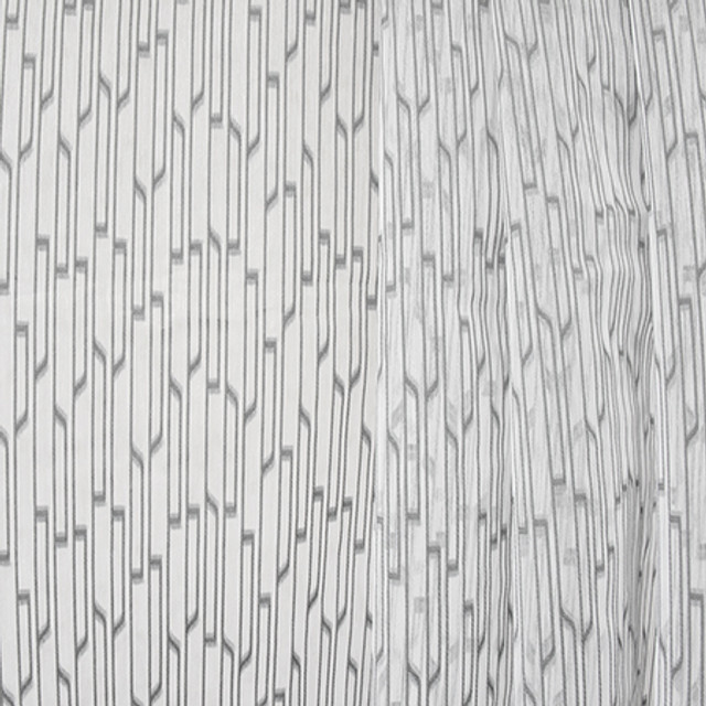 On The Hunt Gray by Carole Designer Fabric Sheer Luxury 100% Polyester TURKEY N/A 10" V, 8 1/2" H 118" - Swanky Fabrics -