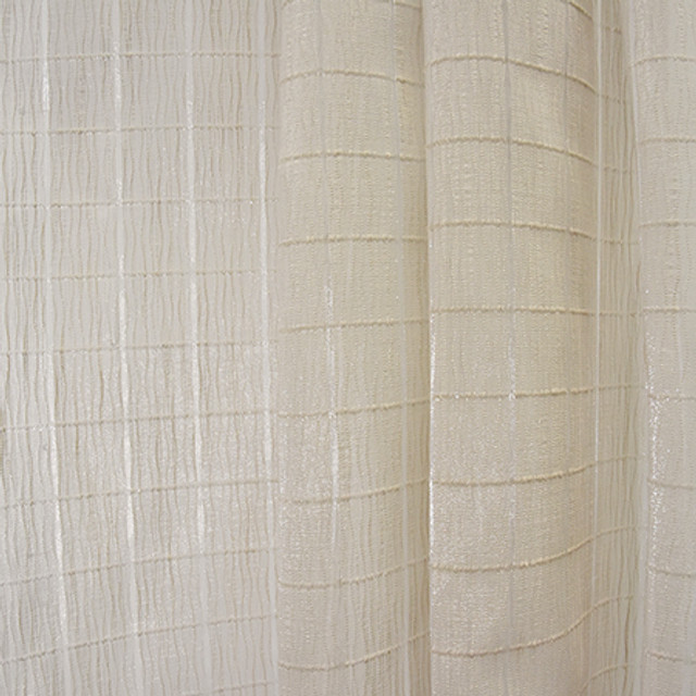 Square One Dune by Carole Designer Fabric Sheer Luxury 66% Cotton, 34% Polyester INDIA N/A 1 1/4" V, 1 3/8" H 116" - Swanky Fabrics -