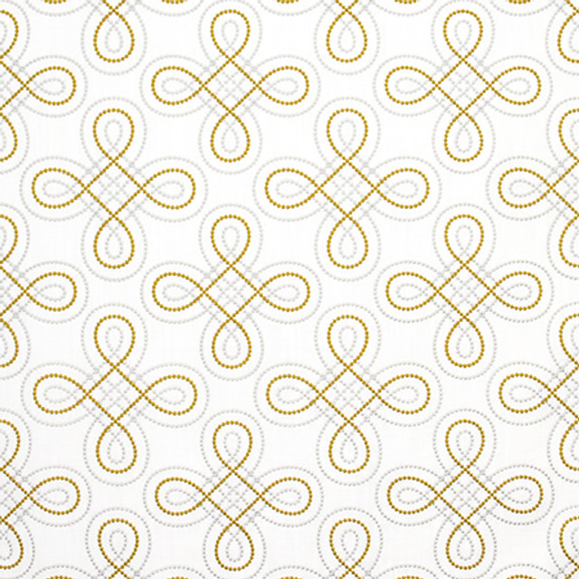 Keep On Coming Gold by Carole Designer Fabric Wallflower 76% Polyester, 24% Cotton INDIA N/A 9" V, 10 1/4" H 53" - Swanky Fabrics -