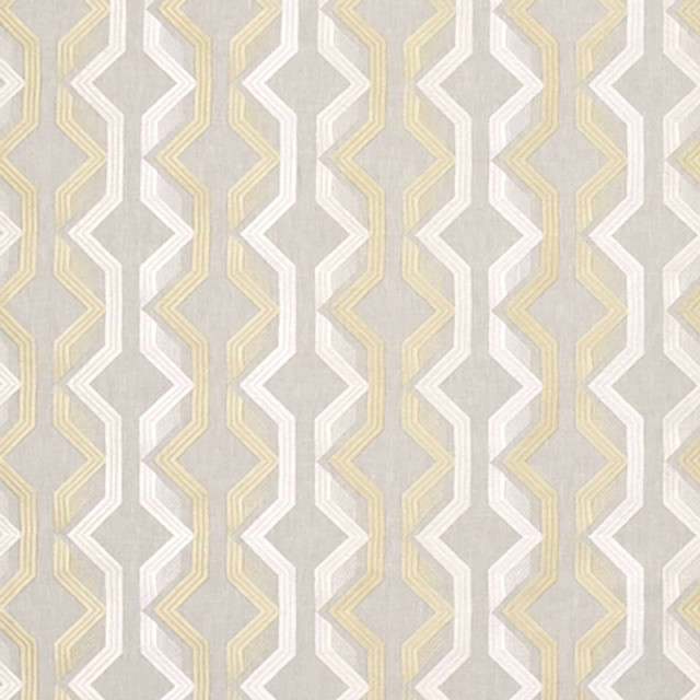 Over The Wall Cornsilk by Carole Designer Fabric Wallflower Base: 72% Poly, 28% Cotton. Embr 100% Poly INDIA 30,000 Wyzenbeek Double Rubs 4 1/2" V, 10 5/8" H 54" - Swanky Fabrics -