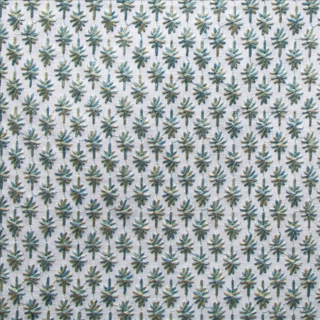 Kasmir Fabric Balsamo Seaglass  1477 50% Cotton 50% Polyester  INDIA  </p><p>Repeat: Horizontal: 1 1/8 inches and Vertical: 1 2/8 inches 52  - My Fabric Connection -
