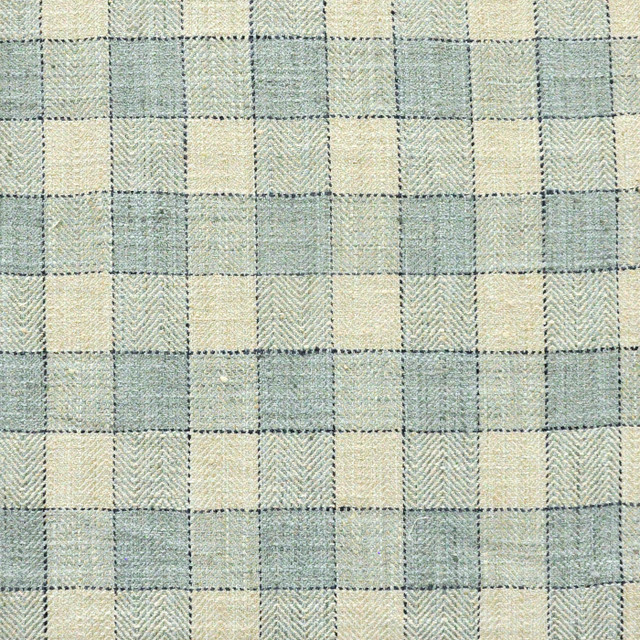 Maxwell Fabric LACROSSE 632 AQUA STRIPES & CHECKS II 100% POLYESTER INDIA V-3.37"H-3" 55.25" - My Fabric Connection -