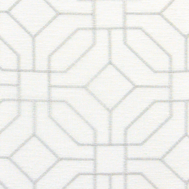 Maxwell Fabric RAVENNA 507 DOLPHIN SHEER PATHS 100% POLYESTER TURKEY V-9.25" H-9.5" 118" EMB. WIDTH 110" - My Fabric Connection -
