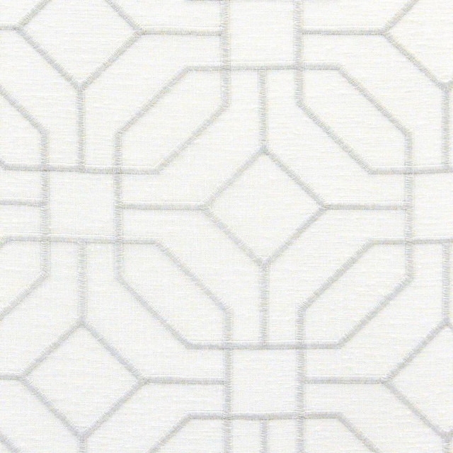 Maxwell Fabric Ravenna # 507 Dolphin Sheer Paths 100% POLYESTER TURKEY V-9.25" H-9.5" 118" EMB. WIDTH 110" - My Fabric Connection -