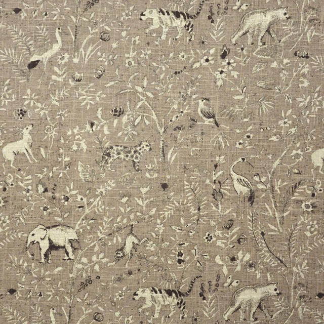 Maxwell Fabric Tiergarten # 217 Mouse Color Theory-Vol.Vi Alabaster 55% LINEN/45% VISCOSE UNITED KINGDOM V-25"H-27" 53" - My Fabric Connection -