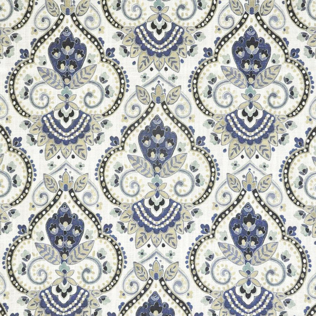 Maxwell Fabric Tressa # 829 Indigo Color Theory-Vol.Vi Odyssey 67% VISCOSE/33% LINEN SPAIN V-13.5"H-13.5" 54" - My Fabric Connection -