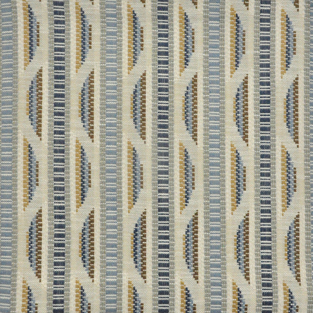 Maxwell Fabric WINDING ROAD 937 RIVER PERFORMANCE WOVENS-VOL. VI PEACHTREE 100% UV POLYESTER USA V-5.3" H-6.7" 55" - My Fabric Connection -