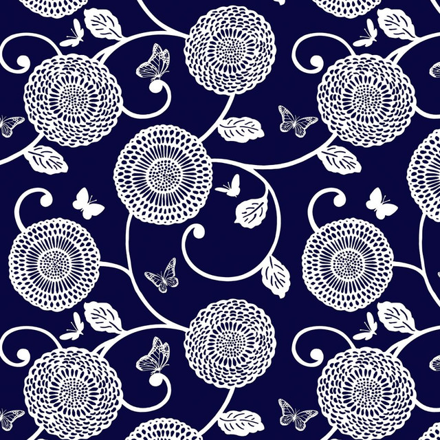 RM CoCo Fabric Mum's the Word Indigo