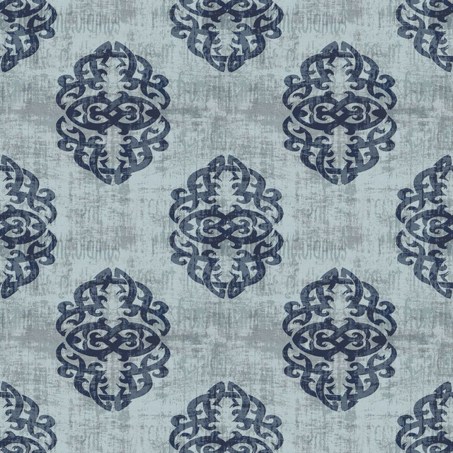 RM CoCo Fabric Guinevere Damask Blue Bell