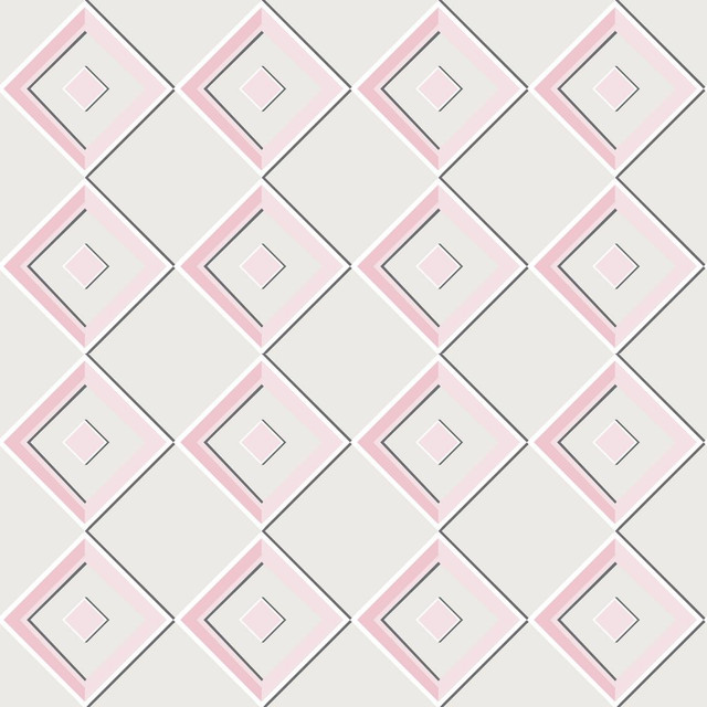 RM CoCo Fabric Harlequin Diamond Rose Quartz
