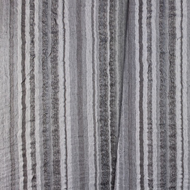 RM CoCo Fabric Waverunner Stripe Silver Oak Window Dressing II 100% Polyester FR See Sample 0 Horizontal: 8.50 118 - My Fabric Connection -