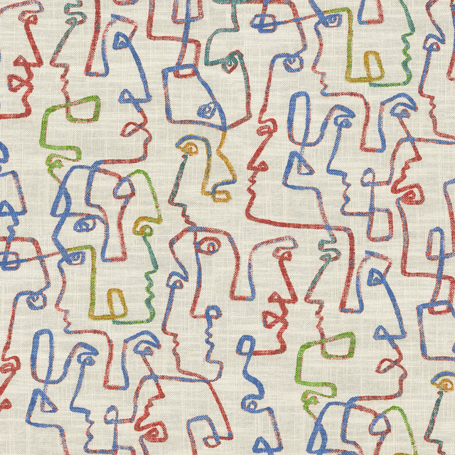 PKL Studio Fabric Gestures Crayon 411951 75% Coton, 25% Linen India 27000 Horizontal: 13.5 and Vertical: 25.25 54 - My Fabric Connection -