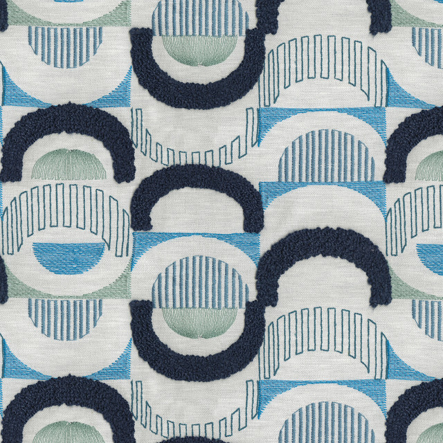 PKL Studio Fabric Half Moon Emb Luna 411871 Base 71% Polyester 29% Cotton Emb 100% Rayon India 51000 Horizontal: 12.5 and Vertical: 9.25 54 - My Fabric Connection -
