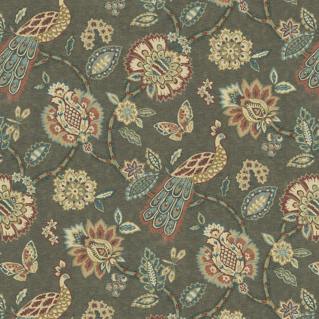 PKL Studio Fabric Pheasant & Fleur Shadow 412602 100% cotton Pakistan 51000 Horizontal: 13.5 and Vertical: 25.25 54 - My Fabric Connection -
