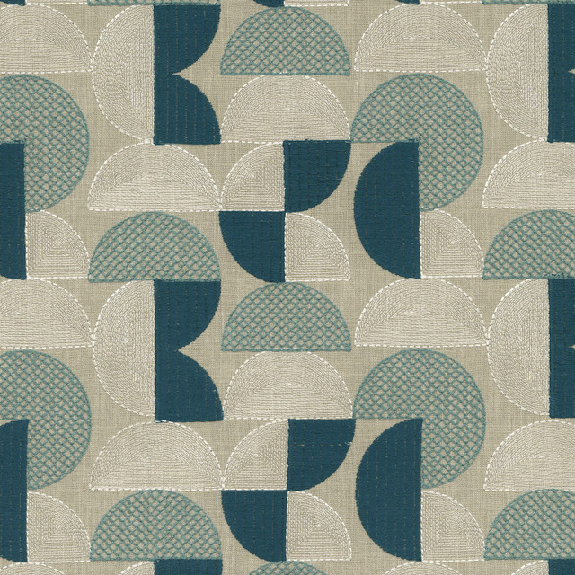 PKL Studio Fabric Sector Emb Luna 411961 Base 52% Cotton, 48% Polyester Emb 64% Cotton, 36% Rayon India 6000 Horizontal: 9 and Vertical: 6.1 54 - My Fabric Connection -