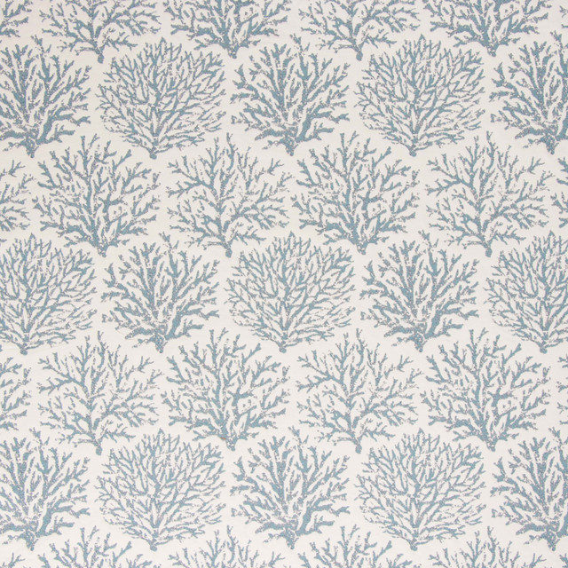 Bella-Dura Fabric Coraline Cerulean  100% BELLA DURA POLYOLEFIN USA 70000 H: 13.5''' V: 20'' 54.25''  - My Fabric Connection -