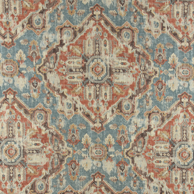 Carole Fabric Thunder Ridge Teal Well-Traveled 55% Linen, 45% Viscose-Soil Resistant S Korea 12,000 Wyzenbeek Double Rubs </p><p>Repeat: 27 3/8" V, 26 1/4" H HD 56" - My Fabric Connection -