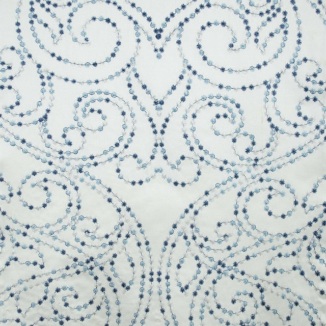 Europatex Fabric Serenity B Blue Serenity 52% Polyester / 48% Cotton with EMB China See Sample Horizontal: N/A and Vertical: N/A 55.00 inches  - My Fabric Connection -