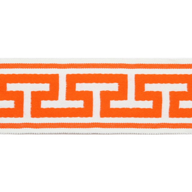 Europatex Fabric Pergola - Embroidered Tape - Coral Pergola 100% Solution Dyed Acrylic China See Sample Horizontal: N/A and Vertical: N/A 2.75 inches  - My Fabric Connection -