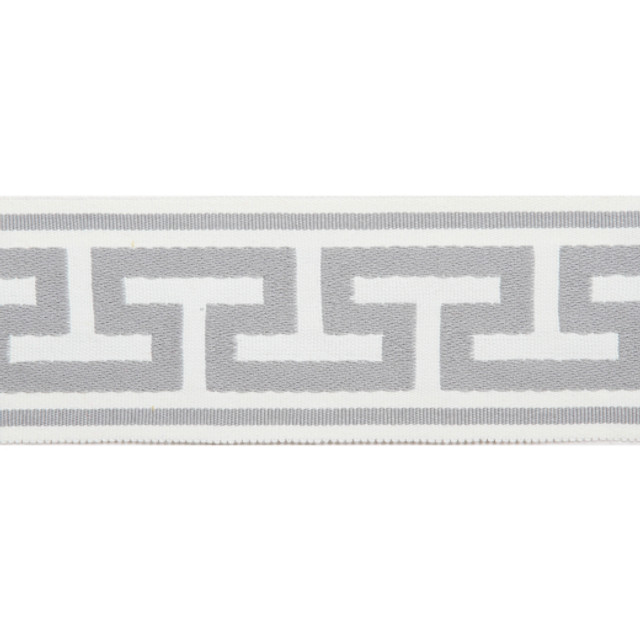 Europatex Fabric Pergola - Embroidered Tape - Gray Pergola 100% Solution Dyed Acrylic China See Sample Horizontal: N/A and Vertical: N/A 2.74 inches  - My Fabric Connection -
