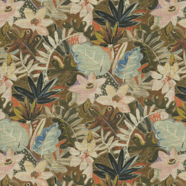 PKL Studio Fabric Thriving Mushroom 471021 - 75% cotton, 25% linen Pakistan 15000 Horizontal: 13.5 and Vertical: 25.25 54 - My Fabric Connection -