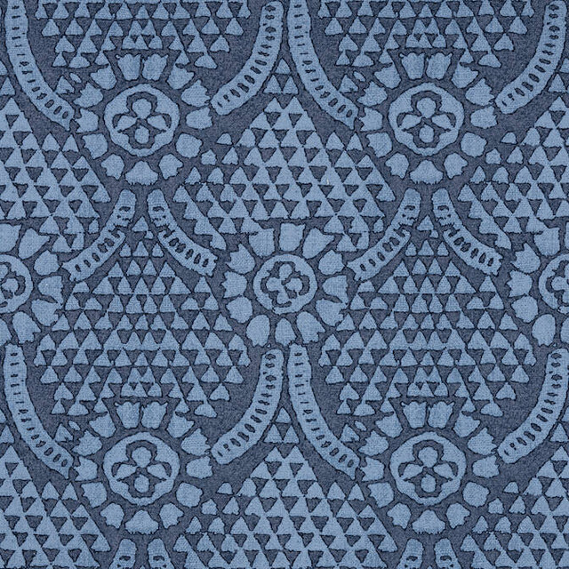 Thibaut Fabric Chamomile Navy F914315 Fabric 100% Cotton THAILAND 20000 </p><p>Repeat: V: 16.5 54 - My Fabric Connection -