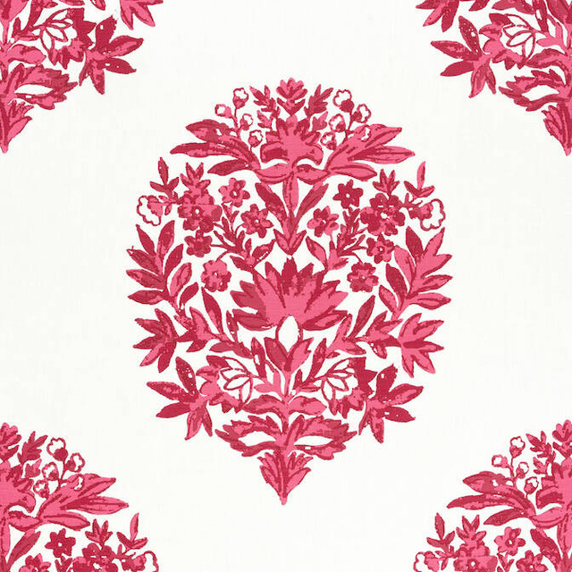 Thibaut Fabric Ridgefield Pink F914321 Fabric 56% Linen, 44% Cotton INDIA - </p><p>Repeat: V: 32 54 - My Fabric Connection -