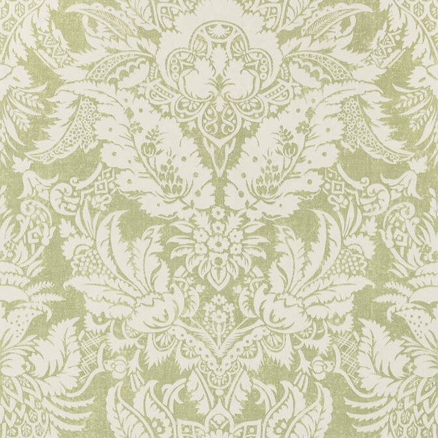 Thibaut Wallpaper Chardonnet Damask Spring Green T72587 Wallpaper Non-Woven Vinyl Wallpaper U.S.A. - </p><p>Repeat: V: 27 27 - My Fabric Connection -