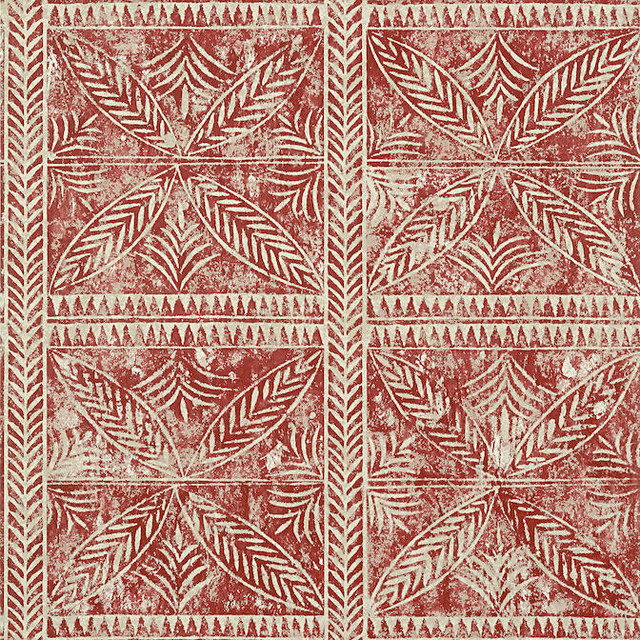 Thibaut Wallpaper Timbuktu Red T10257 Wallpaper Wallpaper UNITED STATES - </p><p>Repeat: V: 27 27 - My Fabric Connection -