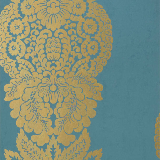 Thibaut Wallpaper Rowan Damask Metallic Gold on Peacock T89133 Wallpaper Non Woven Wallpaper UNITED KINGDOM - </p><p>Repeat: V: 25 20.5 - My Fabric Connection - Thibaut Wallpaper Rowan Damask Metallic Gold on Peacock T89133 Wallpaper Non Woven Wallpaper UNITED KINGDOM - </p><p>Repeat: V: 25 20.5 - My Fabric Connection -
