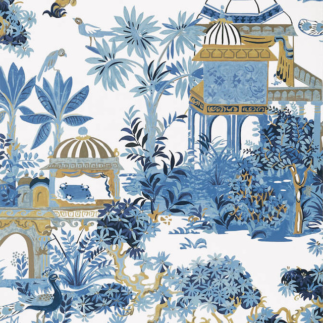 Thibaut Wallpaper Mystic Garden Blue and White T20821 Wallpaper Non Woven Wallpaper UNITED STATES - </p><p>Repeat: V: 48 27 - My Fabric Connection - Thibaut Wallpaper Mystic Garden Blue and White T20821 Wallpaper Non Woven Wallpaper UNITED STATES - </p><p>Repeat: V: 48 27 - My Fabric Connection -