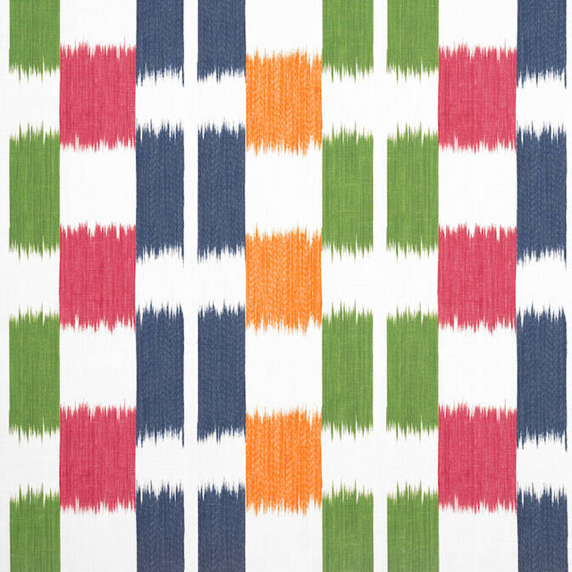 Thibaut Fabric Kasuri Green and Pink F920838 Fabric 60% Linen, 30% Cot, 10% Nylon THAILAND 15000 </p><p>Repeat: V: 17 54 - My Fabric Connection -