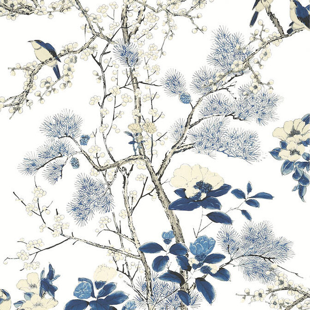 Thibaut Wallpaper Katsura Blue and White T13619 Wallpaper Non Woven Wallpaper UNITED STATES - </p><p>Repeat: V: 51 27 - My Fabric Connection - Thibaut Wallpaper Katsura Blue and White T13619 Wallpaper Non Woven Wallpaper UNITED STATES - </p><p>Repeat: V: 51 27 - My Fabric Connection -