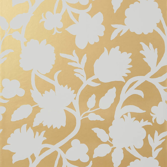 Thibaut Wallpaper Cabrera Metallic Gold T35156 Wallpaper Wallpaper U.S.A. - </p><p>Repeat: V: 25.25 27 - My Fabric Connection -