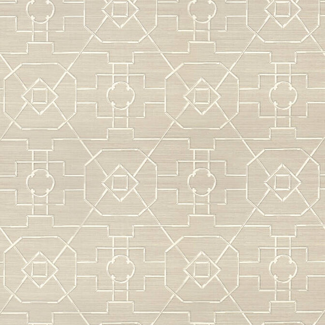Thibaut Wallpaper East Gate Taupe T41151 Wallpaper Printed Sisal KOREA - </p><p>Repeat: V: 19 36 - My Fabric Connection -