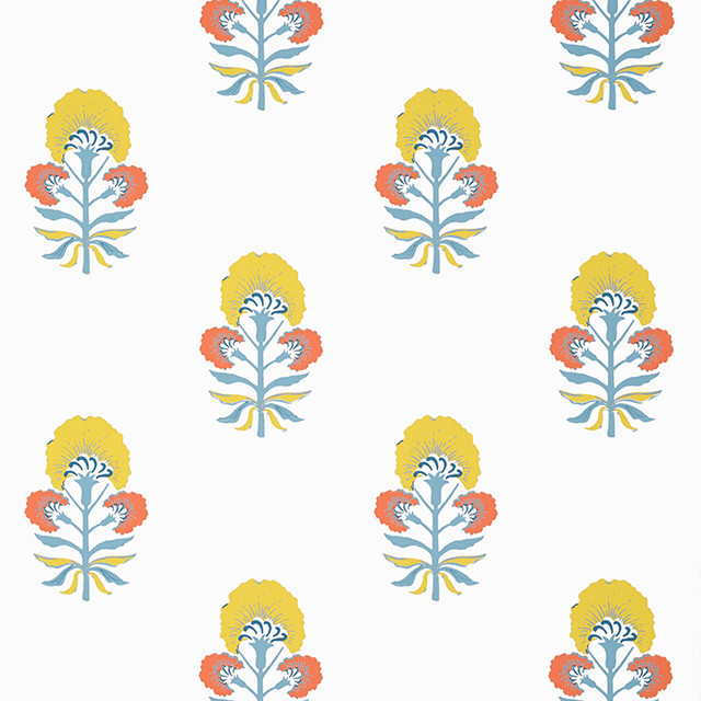 Thibaut Wallpaper Tybee Bud Coral and Yellow T16212 Wallpaper Wallpaper U.S.A. - </p><p>Repeat: V: 12.75 27 - My Fabric Connection - Thibaut Wallpaper Tybee Bud Coral and Yellow T16212 Wallpaper Wallpaper U.S.A. - </p><p>Repeat: V: 12.75 27 - My Fabric Connection -