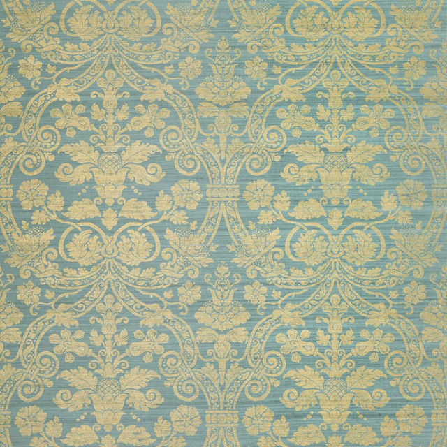 Thibaut Wallpaper Curtis Silk Damask Blue on Metallic Gold T1006 Wallpaper Silk Wallpaper KOREA - </p><p>Repeat: V: 18 36 - My Fabric Connection - Thibaut Wallpaper Curtis Silk Damask Blue on Metallic Gold T1006 Wallpaper Silk Wallpaper KOREA - </p><p>Repeat: V: 18 36 - My Fabric Connection -